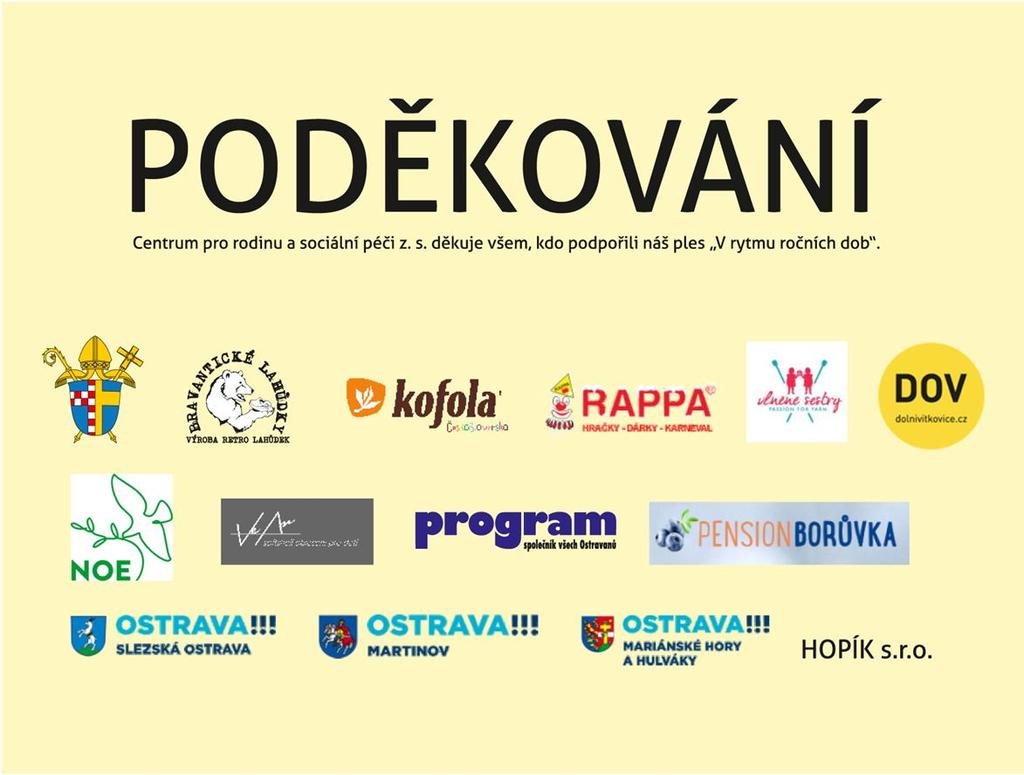 Na ples přišlo skvělých téměř 300 lidí, kteří s námi zahájili oslavy 25 let fungování Centra pro rodinu a sociální péči z. s., kteří se bavili V rytmu ročních dob a příjemné atmosféře, kterou připravili naši zaměstnanci a dobrovolníci.