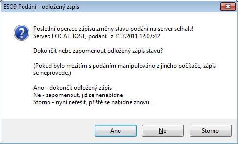Ano pokusí se dokončit operaci, pokud se nezdaří, odložená data se uchovávají. A příště opět nabídnou.