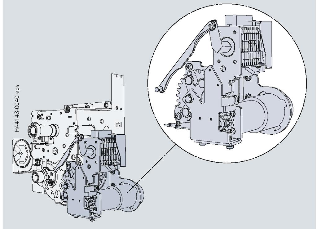 Komponenty Ovládacie mechanizmy pre trojpolohový spínač Vlastnosti Mechanická trvanlivosť viac ako 1 000 prevádzkových cyklov Diely, ktoré podliehajú mechanickému namáhaniu, sú vyrobené z