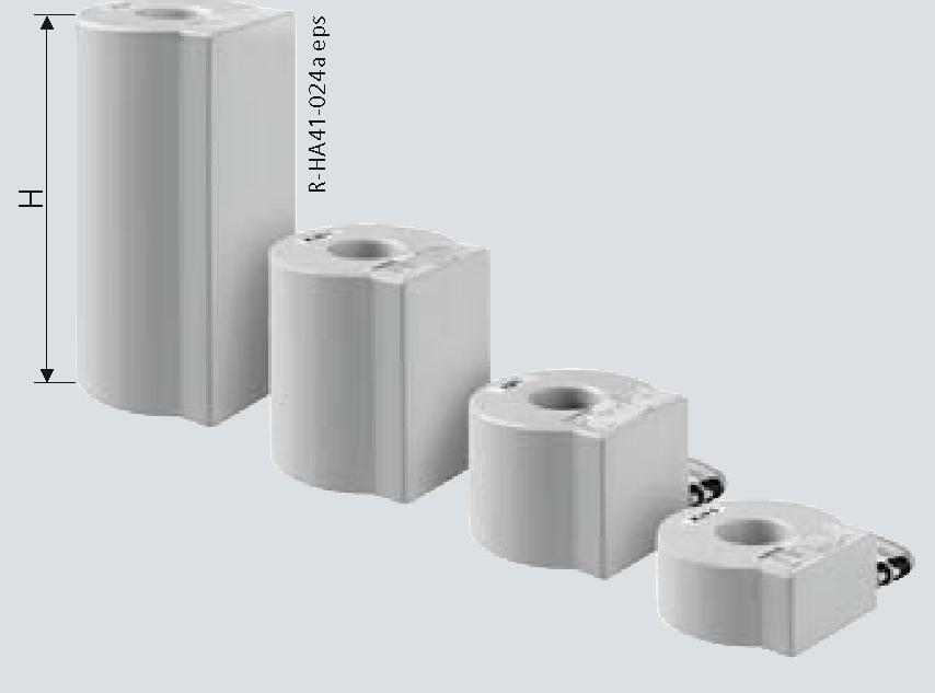 Komponenty Prúdové transformátory káblového typu 4MC70 33 a 4MC70 31 Vlastnosti Podľa IEC 61869-2 / DIN EN 61869-2 *) Skonštruované ako jednopólový transformátor s prstencovým jadrom Nezávislé od