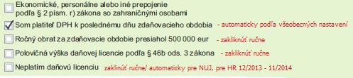 Novinka: Zákonom č. 463/2013 Z. z. sa s účinnosťou od 1. januára 2014 do 46b zákona č. 595/2003 Z. z. o dani z príjmov v znení neskorších predpisov (ďalej len zákon o dani z príjmov ) zaviedol inštitút daňovej licencie.