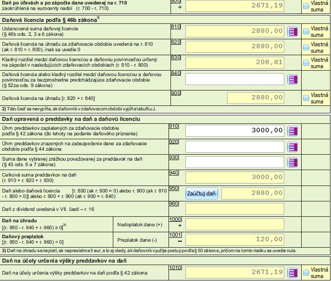 Preddavky za rok 2014 sa budú platiť podľa daňovej povinnosti: Daňovník, ktorého daň za predchádzajúce zdaňovacie obdobie presiahla 16 600 eur, je povinný v aktuálnom období platiť mesačné preddavky