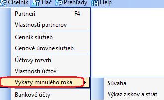 Vyplnenie minulého obdobia vo výkazoch Pokiaľ ste účtovníctvo spracovávali v programe Omega už aj minulý rok, tzn.