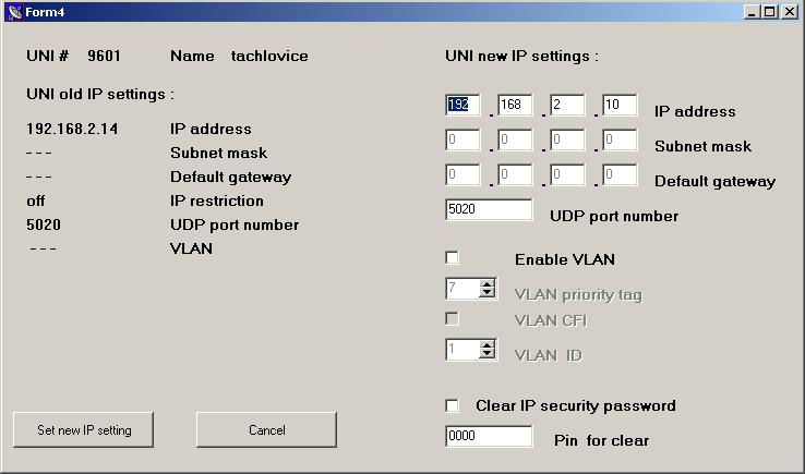 5 SCAN ODUS 5.1 Nastavení IP adresy Pro nastavení IP adresy použijte port Eth1 nebo SFP1 (na těchto portech je trvale zapnutý manag.). Spusťte SMS a v hlavním menu vyberte Scan ODUs.