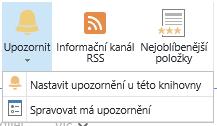 NASTAVENÍ UPOZORNĚNÍ Potřebujeme-li pravidelně sledovat změny v některé knihovně, snadno si na ni můžeme nastavit upozornění.