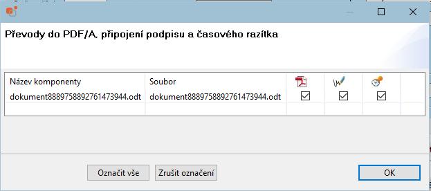 48 KEO4 Referent Pokud se ponechají zaškrtnuté příslušné checkboxy, provedou se po stisknutí tl. OK všechny tyto úkony.