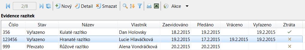 92 18 KEO4 Referent Evidence razítek Evidenci úředních razítek má přístupnou pouze referent,