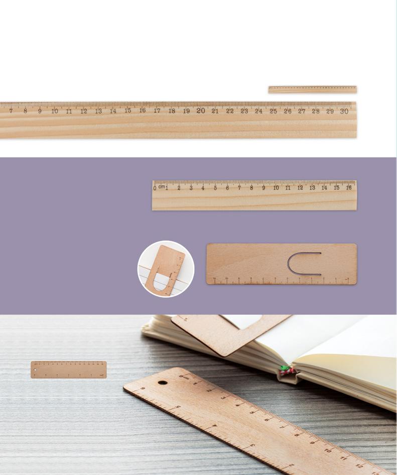 190 OFFICE AND BUSINESS / RULERS THREEO AP808515 310 25 3 mm [ P0 (4C, 70 10 mm), S0 (2C, 280 10 mm), E1 (100 15 mm) Dřevěné pravítko, 30 cm.