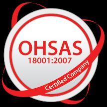 Systém managementu bezpečnosti a ochrany zdraví při práci BS OHSAS 18001:2007 Osvědčení NBÚ stupeň Tajný, dle Zákona 412/2005 Sb., o ochraně utajovaných informací.