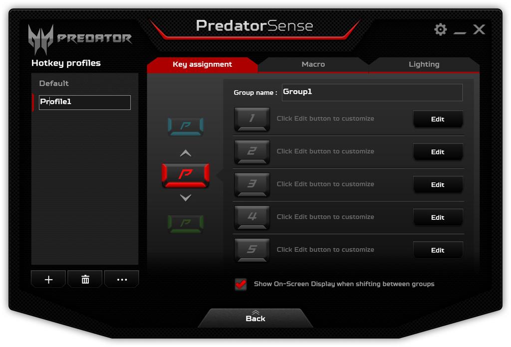 PredatorSense - 43 Dvakrát klikněte na název a zadejte nový název daného profilu.