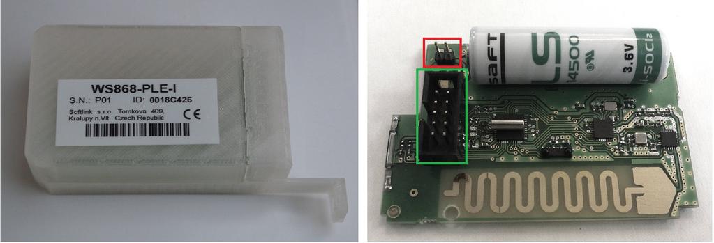 4.6 Montáž modulů Radiové moduly WS868-PLE-I jsou uzavřeny v plastových krabicích s krytím IP20.
