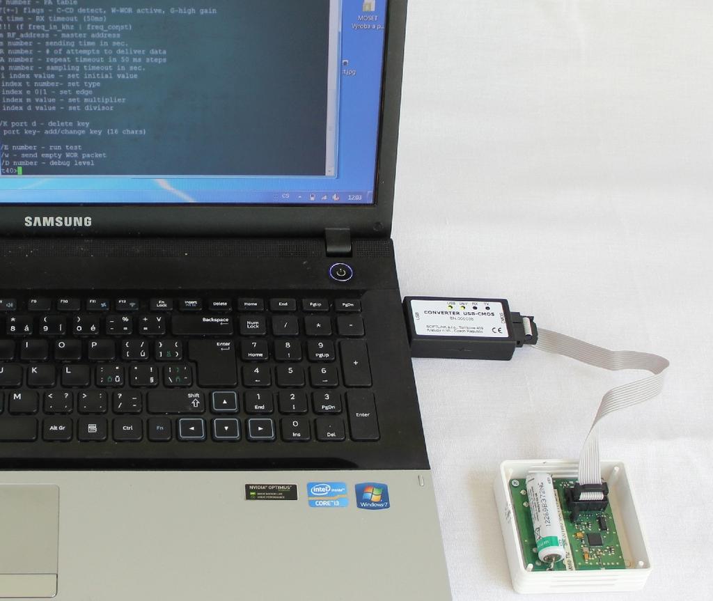 Obr. 3: Konfigurace modulu přes USB port počítače 3.1.