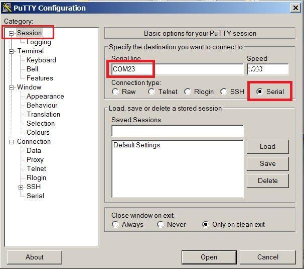 Níže uvedený popis je uveden pro open-source program PuTTY, který lze zdarma získat kupříkladu na www.putty.org. Obr.