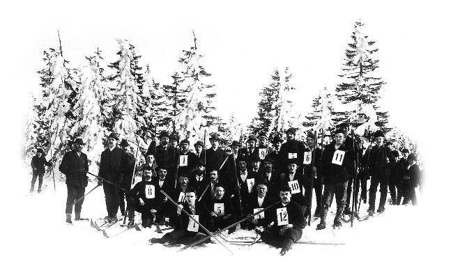 Z minulosti zimních sportů v okolí Smrku Karel Nádeník Nové Město pod Smrkem Foto archiv autora