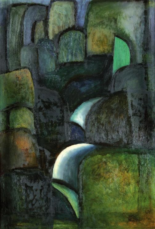 78 Černý potok, 1967, olej, lepenka, 95 x 65 cm Reprofoto