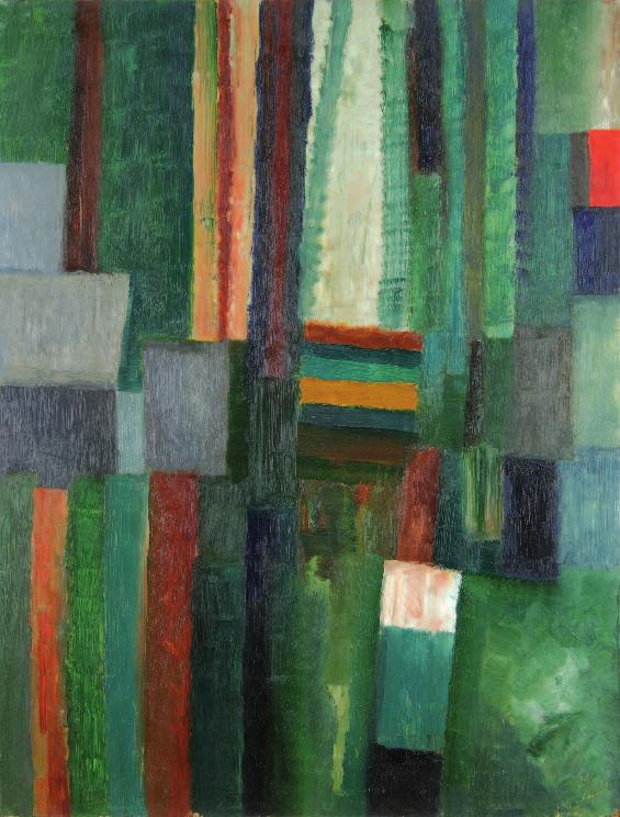 Ticho lesa, 1967 68, olej, lepenka,