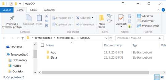 aplikace MapOO - do této složky se kopíruje licenční soubor MarushkaDesign.