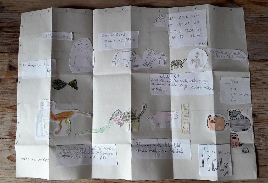 jak vypadá a z čeho se skládá kniha Terezy Říčanové Obrazy světa, dětem jsme přečetli úvodní povídání autorky o tom, jak knihu po několik let vytvářela.