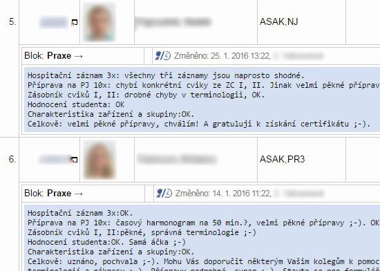 Přehled používání poznámkových bloků v IS MU a příklady: Za semestry jaro 2016 a podzim 2016 vzniklo v Informačním systému