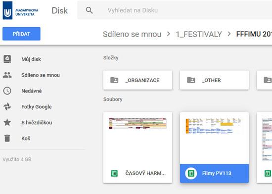 Příklady online spolupráce studentů v Externí službě Google: Multimediální výukové pomůcky a učebnice Tým pro tvorbu