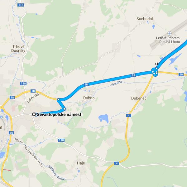 31,7 km / 17 min 50. Pokračujte po R4 (jeďte podle značek na Strakonice/Příbram) Zpoplatněná silnice 31,5 km 51.