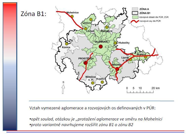 8.4. Nadregionální úroveň Na menší než krajské úrovni je v současné době připravován pro olomouckou (nebo středomoravskou) aglomeraci nový integrovaný nástroj ITI, neboli Integrované teritoriální