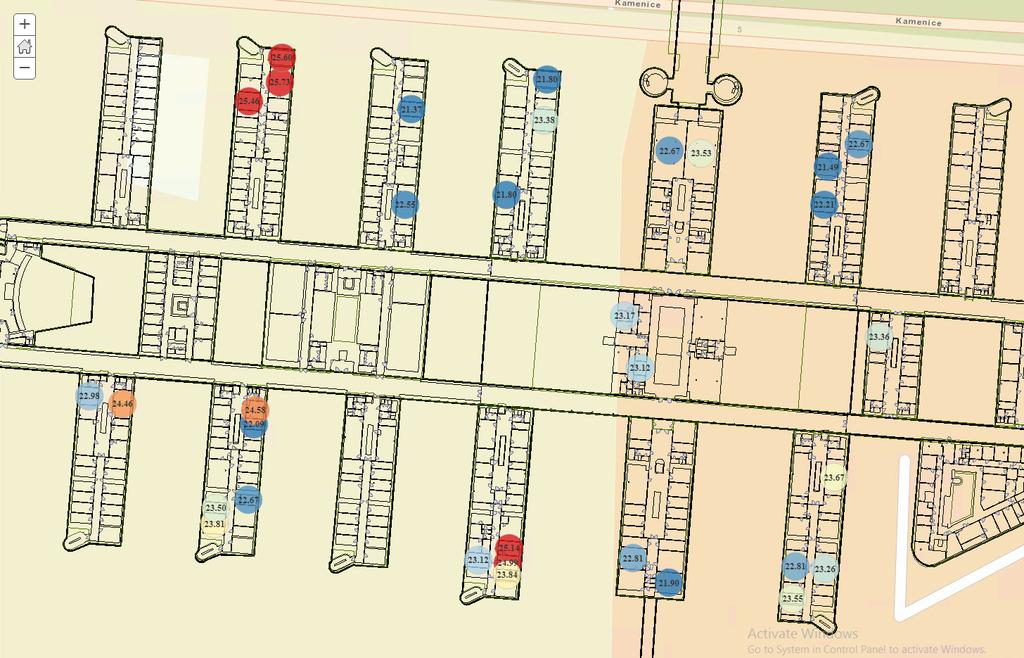 Obr. 1. Ukázka vizualizace v Portal for ArcGIS. Server.