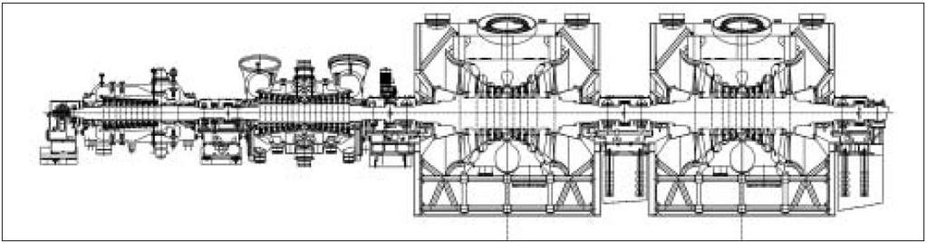 4.3 Parní turbína Tato podkapitola se bude věnovat turbínám pouţívaných v České republice od 60. let po současnost. Turbíny zde uvedené jsou vyráběny společností Škoda Power a.s. Turbíny vyráběné a uvedené do provozu, jsou turbíny se 110 MWe, 200 aţ 250 MWe, 500 MWe a 660 MWe.