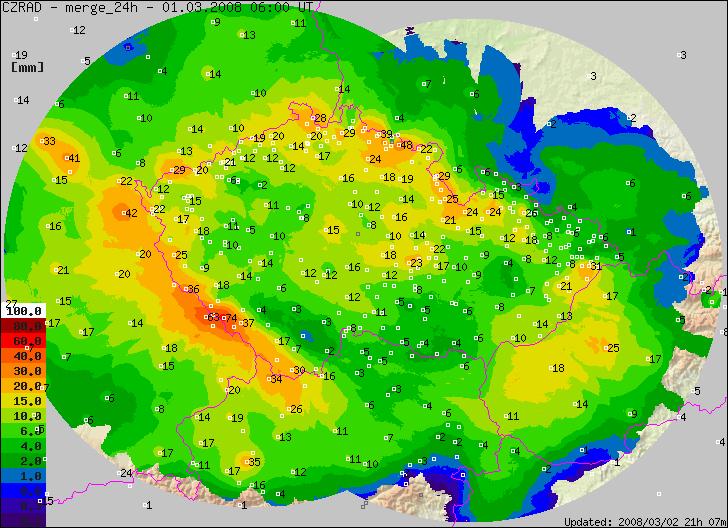 Meteorologická situace. Atmosférickou cirkulaci na přelomu února a března 2008 určovala hluboká tlaková níže (pojmenovaná Emma), která postupovala ze severního Atlantiku (29.2.) přes jižní Skandinávii (1.