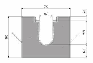 INŽENÝRSKÉ STAVBY OBČANSKÉ STAVBY AQUA SPORT FASERFIX BIG BL 150 FASERFIX BIG BL 150 - žlaby Typ 020 Průtočný profil cm² Typ 020 4000 550 460 383 2010,0 2744 FASERFIX BIG BL 150 - kryty, třída E 600