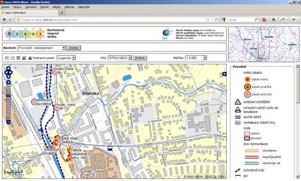 dalšího rozvoje Pilotní projekt a provedený experiment prokázal výhodnost kontextové mapové služby pro