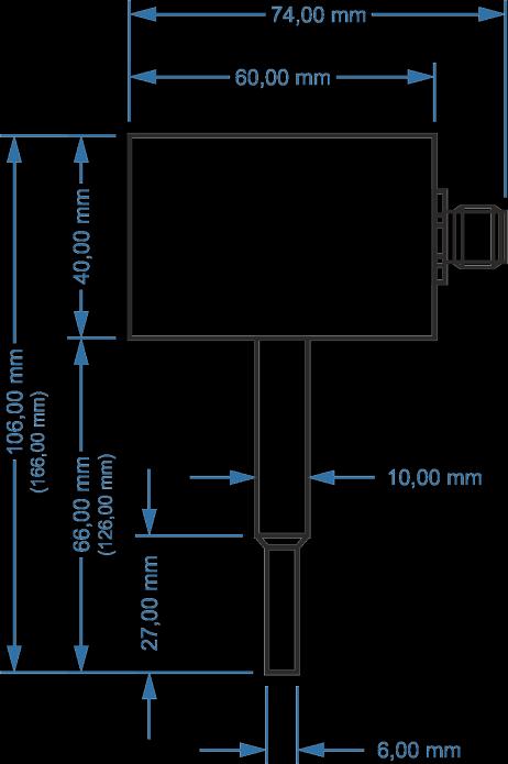Adaptéry jsou určeny pro krátkou verzi snímače 65 mm s použitím přímého hrdla s trubkovým závitem G1/2.