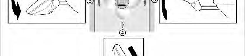 Joystick 1 stiskněte ve směru 3, naklonění opěrky hlavy dopředu, např.