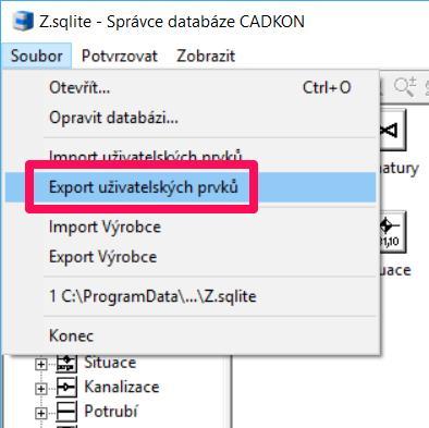 Přenos uživatelský značek ze staré do nové databáze Pokud jste si v předchozí verzi vytvořili vlastní značky do databáze