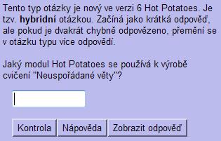 ohodnocením odpovědi.