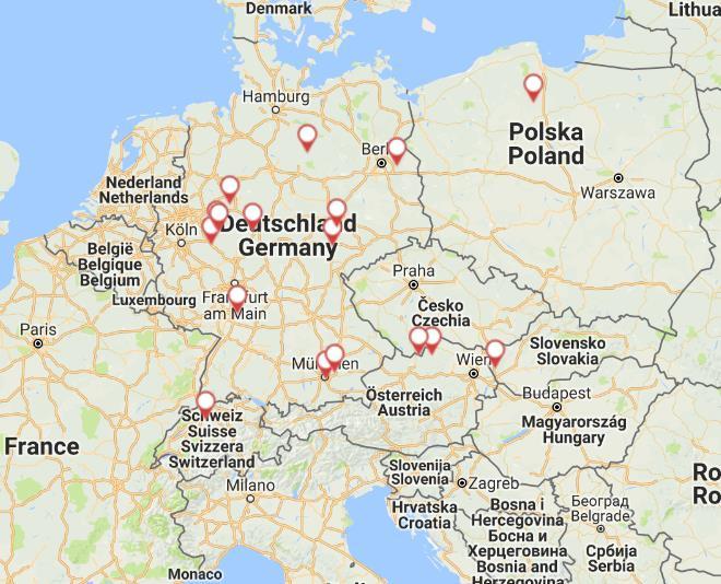 Výskyt nebezpečných nákaz ryb v Evropě v roce 2017 VHS byla potvrzena v Německu, Polsku, Rakousku, Švýcarsku