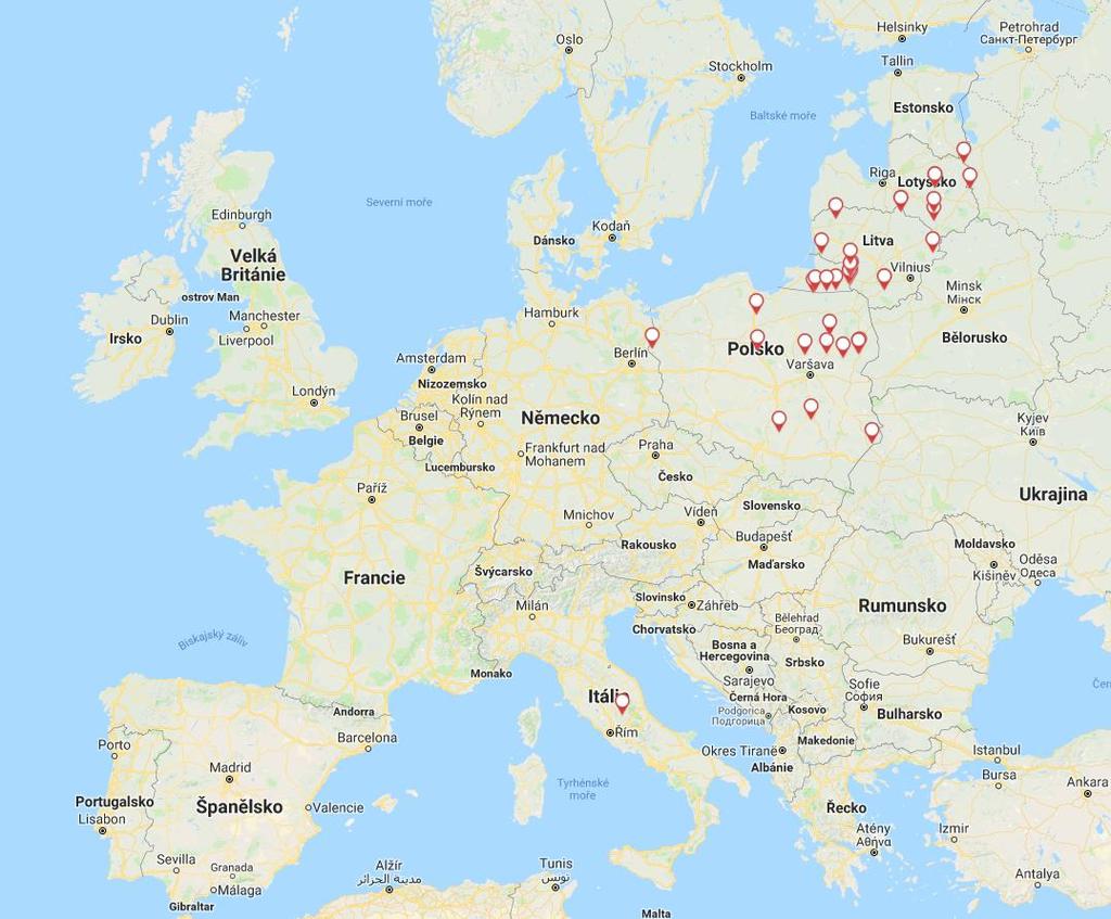 Ohniska enzootické leukózy skotu v Evropě Ohniska enzootické leukózy skotu (celkem 45 ) v Evropě 2017 (ADNS) Členské státy úředně prosté EBL v roce 2016 dle rozhodnutí Komise (ES) č.