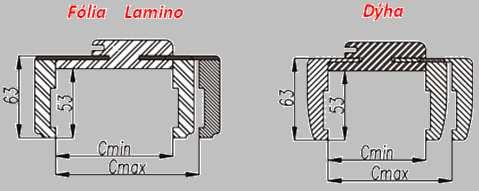 LAMINO D5 109 62-82 94 161 Posúvny systém DÝHA D9 171 82-102 98 166 Úchyt okrúhly 14 107-127 102 171