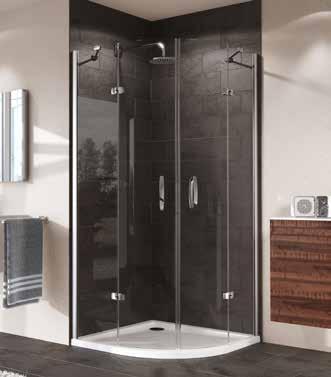 TWIST sprchovací kút ŠtvrŤkruh Sprchovací kút štvrťkruh R55, strieborná lesklá, číre sklo Anti-Plaque 90x90x190 cm 50620 1248,75 Eur 999 Eur