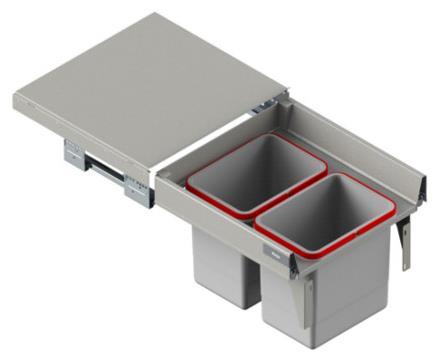 Materiál : plast /kov, Prevedenie : šedá 2x15L Hĺbka 500mm Objednávacie číslo: EAN: 1116695 57,99 Rozmery: Š464 x H500 x V350mm Smetný