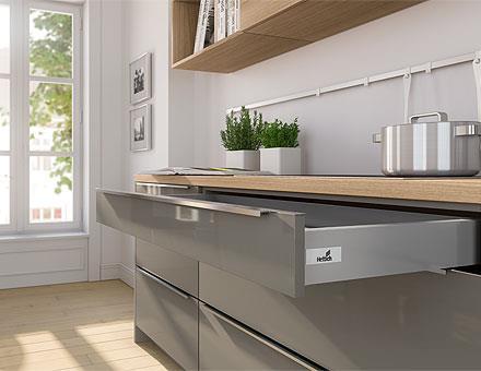 Hettich zásuvky Atira hranatý design Názov