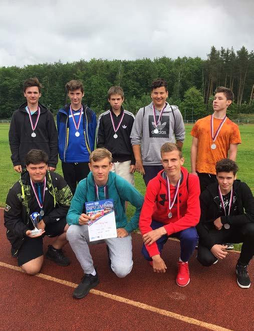 místa Vojtěch Teplý, vrh koulí Veronika Belzová, 60 m Marek Mašek, skok daleký Pohár rozhlasu mladšího žactva V
