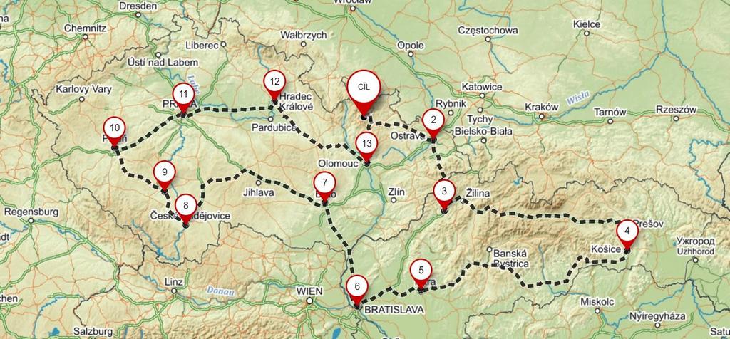 JEDEME V TOM SPOLENĚ aneb Jedeme po vlastech československých! 3. ročník Start: Praděd 1.3.2018 Cíl: Praděd 30.