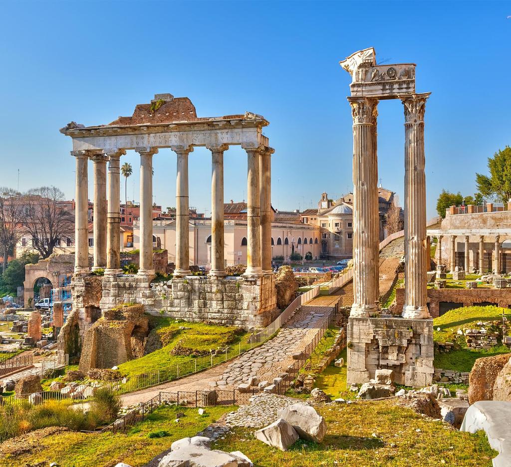 si projdeš pozůstatky antického Říma včetně monumentálního Kolosea, druhý