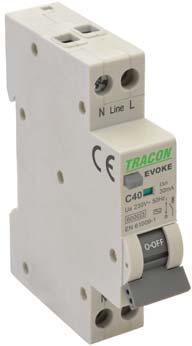 modulu: 18 mm. -1 Kombinované proudové chrániče se šířkou 1 modulu EVOKE 230 V A 10.000 20 35 7.5 4.000 1-16 -25..+40 690 V A.