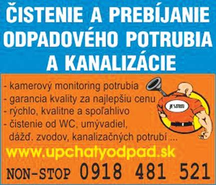 III novostavba. Cena dohodou. Tel.: 0907 159 563 * Predám unimobunku na Zemplínskej Šírave 5x6 m. Cena dohodou. Tel.: 0905 237 543 * Predám Ford Escort Combi 1,6, 16 ve