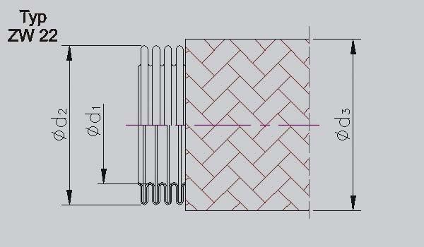 ZW - Tuboflex - nerezová vlnovcová hadice, paralelní vlnění dvoustěnná, střední vlnění Tuboflex - stainless steel hose, parallel corrugations Double-wall, standard pitch ZW U 0 ZW U 1 ZW U 2
