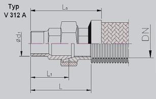Nerezové šroubové spojení s kuželovou a kulovou těsnicí plochou Stainless steel couplings with taper seal and sphere Vnější závit dle ČSN ISO 7-1 Vnitřní závit dle ČSN ISO 7-1 Navařovací nátrubek