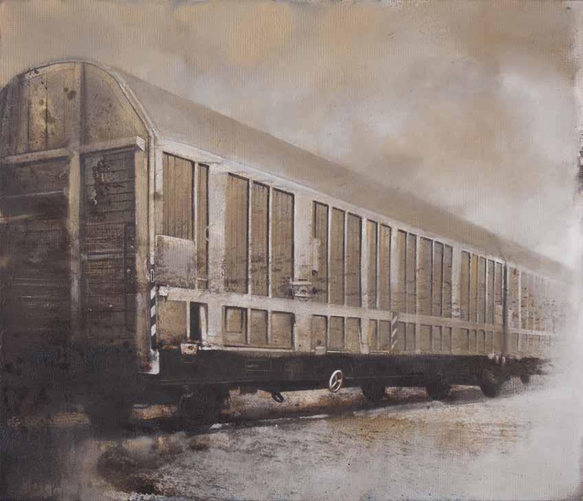 Zlatý vlak / Golden train, 2015 2016, kombinovaná technika, plátno / mixed media on canvas,