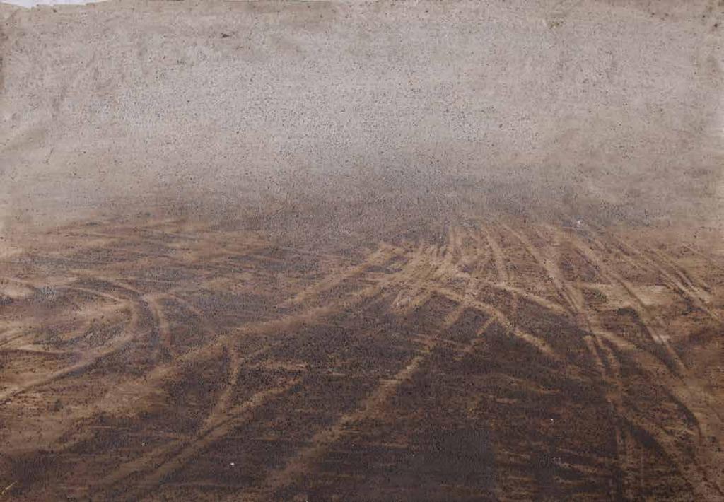 Křižovatky / Crossroads, 2016, kombinovaná technika, papír / mixed media on paper, 27,5 40 cm